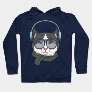 Cats loves music! Hoodie